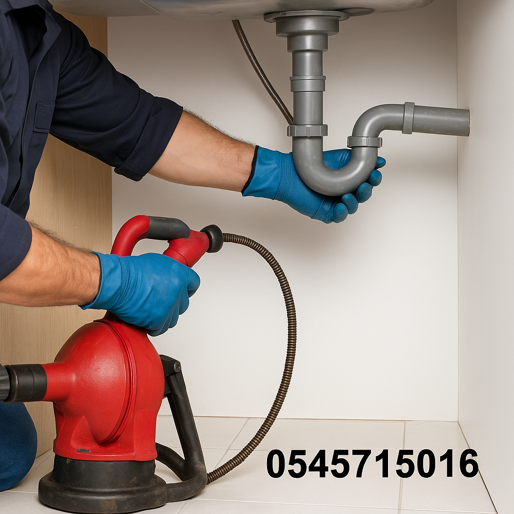 فني يعمل في شركة تسليك مجاري بالأحساء يستخدم معدات شفط وتنظيف حديثة لتنظيف المجاري بأعلى جودة.